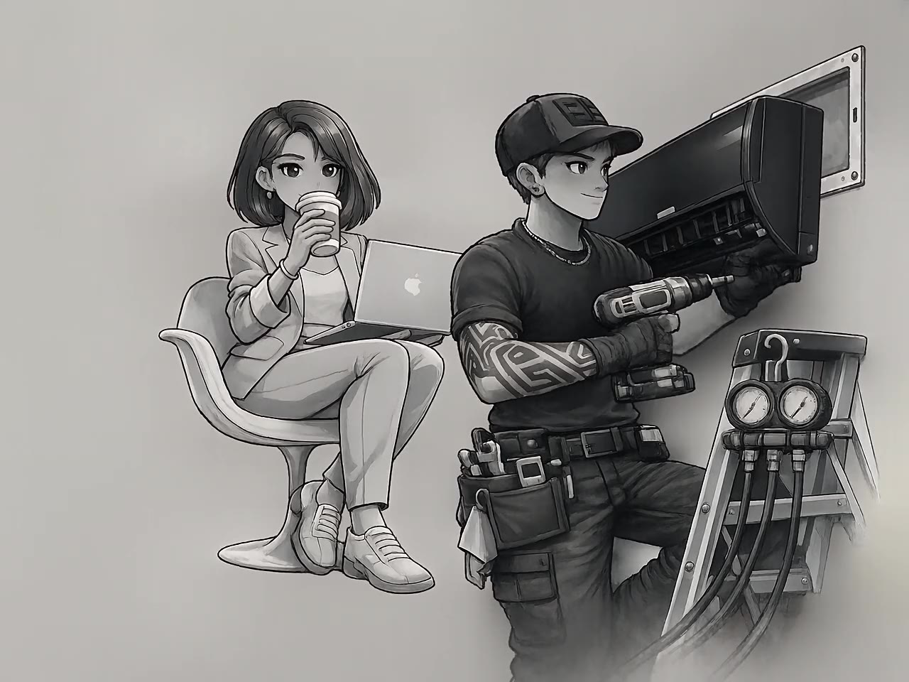 Comic von Claudia und Dominic von Kältewerk